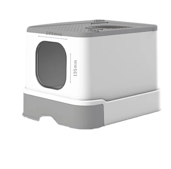 2021 Pet 2 in 1Portable toilet With Lid Top Entry Type Anti-Splashing Closed Llitter Box Furniture Hidden Cat Litter Box