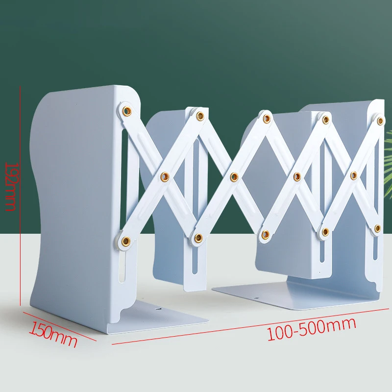 Stationery Bookend Storage Device Retractable Book Stand Metal Adjustable Shelf Book For Student Desktop Books