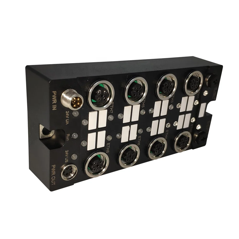 Svlec ip67 8 портов M12 водонепроницаемый сетевой коммутатор gigabit судового автомобиля метро ж/д