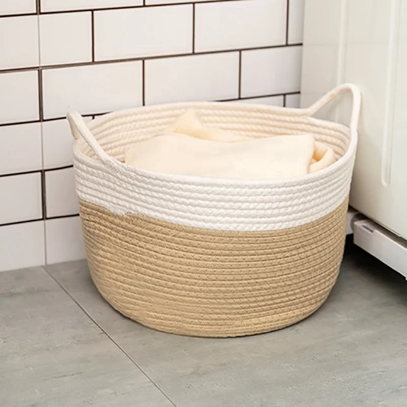 Мода Высокое качество детская одежда корзина для хранения Хлопок Веревка корзина