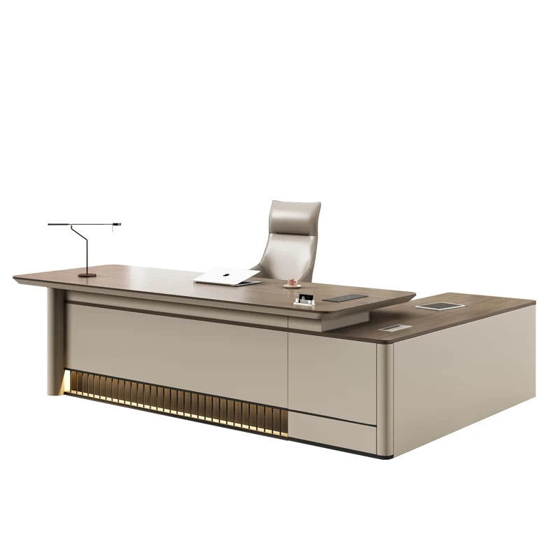 High Quality Office Computer Table Office Furniture Modern CEO Boss Manager L Shaped Executive Office Desk