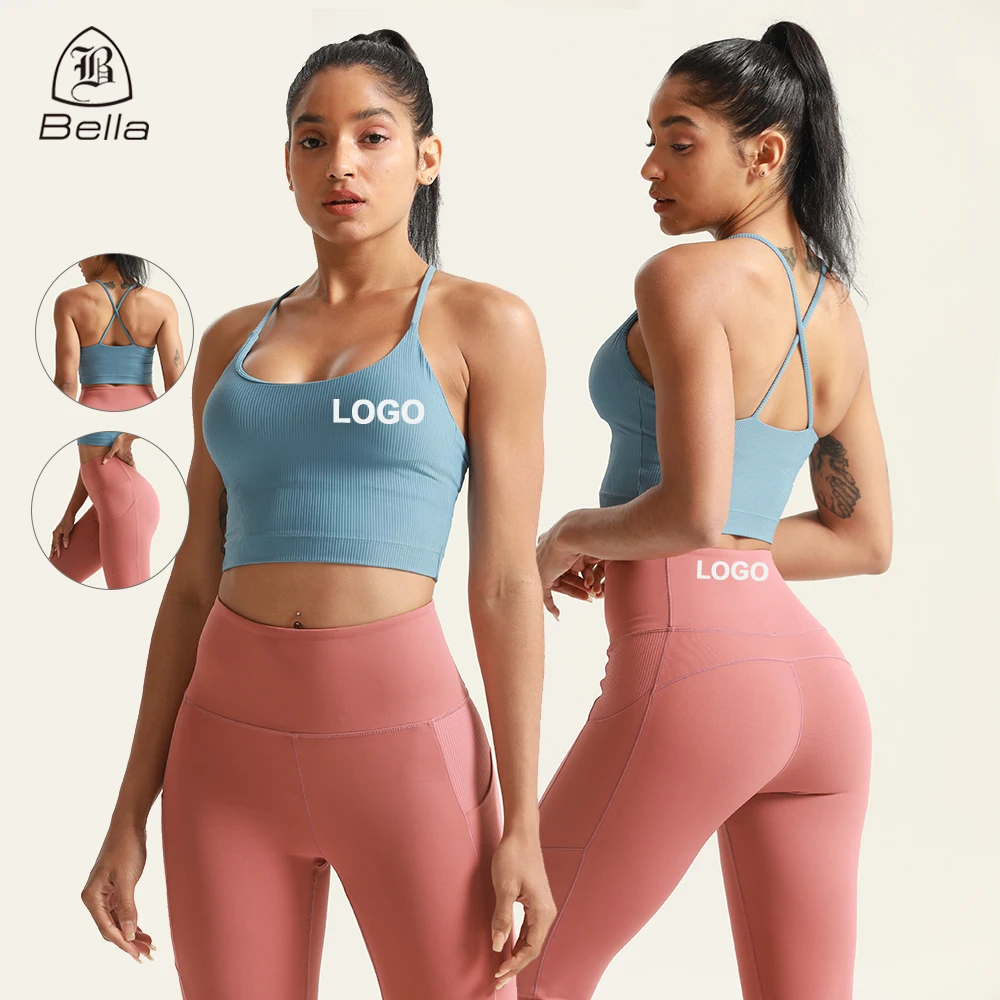 ODM Services  2 Piece Custom Yoga Pilates Wear Activewear Set Plus Size Gym Fitness Sets For Women Tummy Control Workout Set