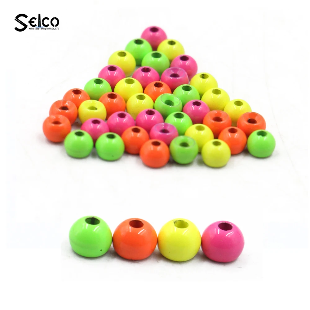 Black red pink yellow green orange Fly Tying Beads Accessories Nymph Flies Fish Tungsten Beads Head