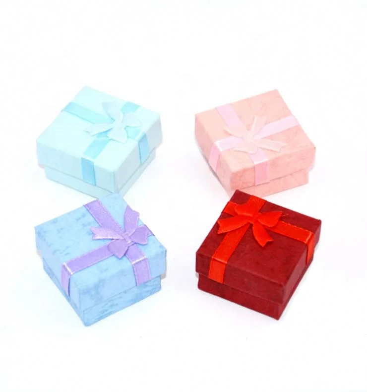 Fashion Colorful New Jewelry Organizer Box Rings Storage Cube Box Small Gift Box For Rings Earrings