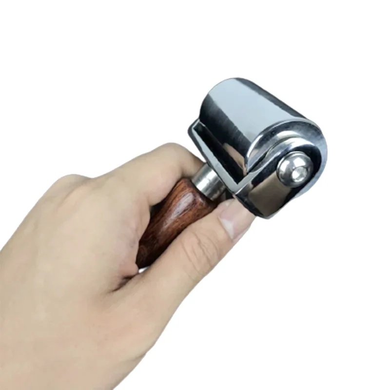 Iron Hand Roller Push Trimming Compactor Crafts Leather Smoothing Tool Press Edge Roller