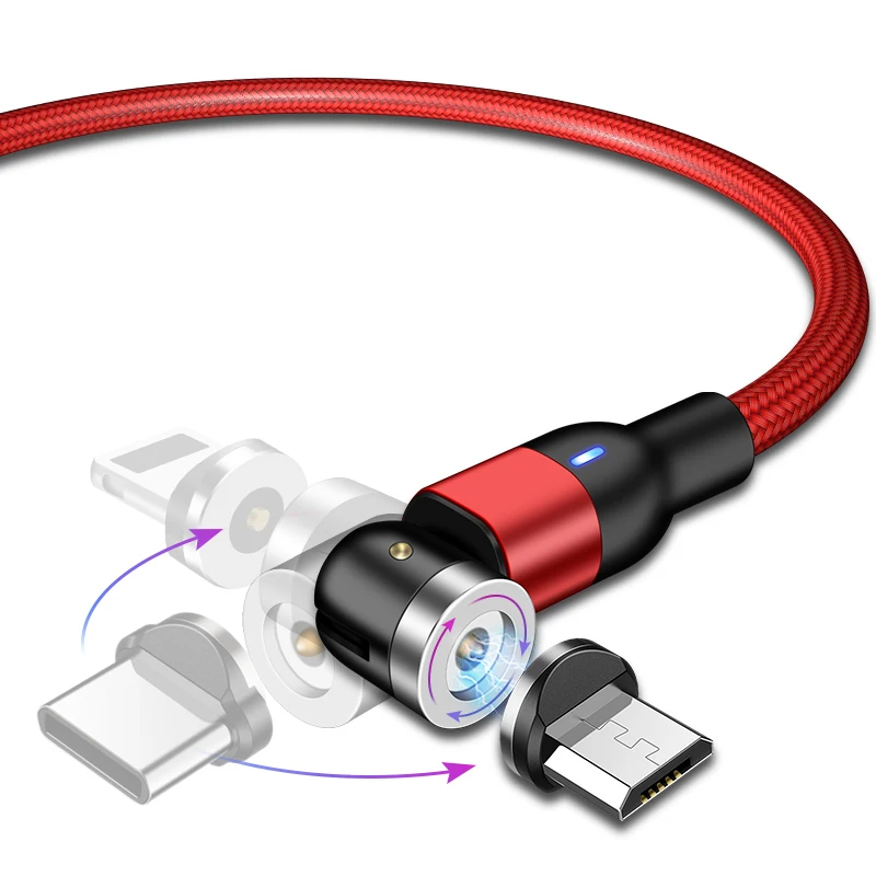 Новое поступление 3 вилки в 1 магнитный USB-кабель для быстрой