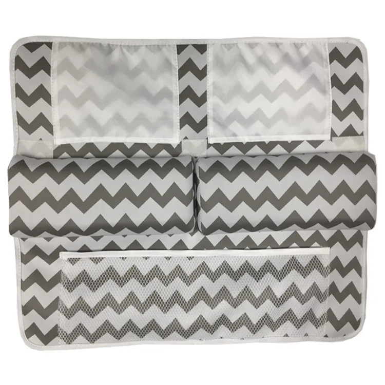 Custom Portable Baby Bath Kneeler and Elbow Rest Pad Set - Thickest Bathtub Kneeler Pad with Memory Foam and Bath Toys Organizer