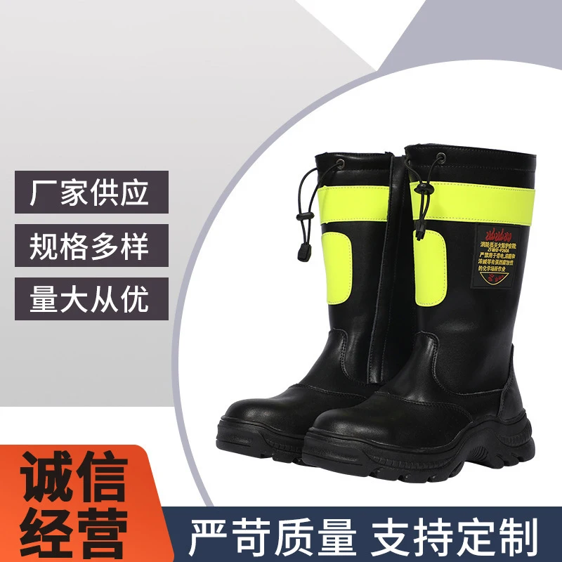Hot Sale EN standard fire fighter rubber boots safety shoes with steel toe