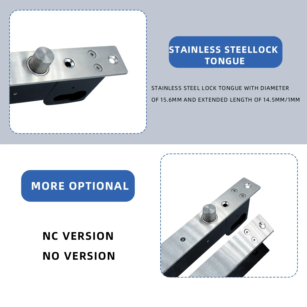 Electronic Door Lock Electric Access Control Bolt Lock Safe Secure Mortise Lock Time Delay Function