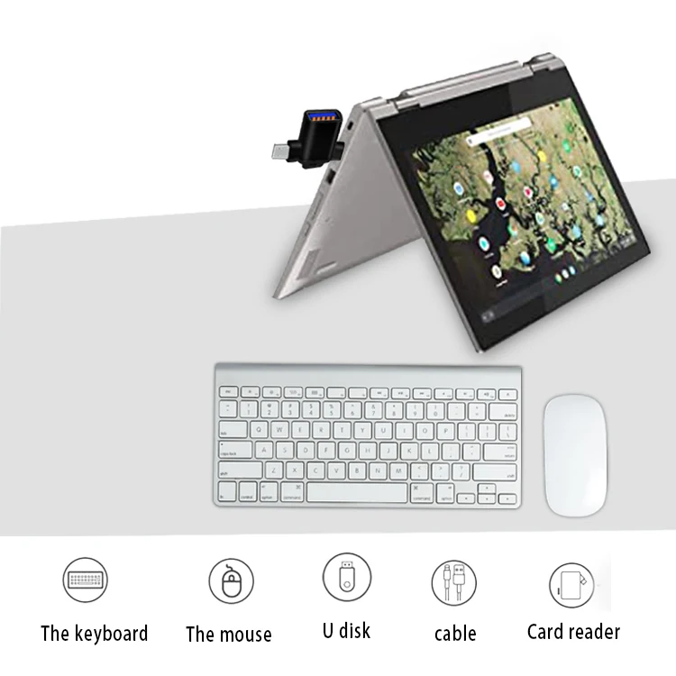 2 в 1 USB-кабель Otg адаптеры подключение флеш-накопителя клавиатуры мыши микрофона Micro USB Type-C OTG телефона