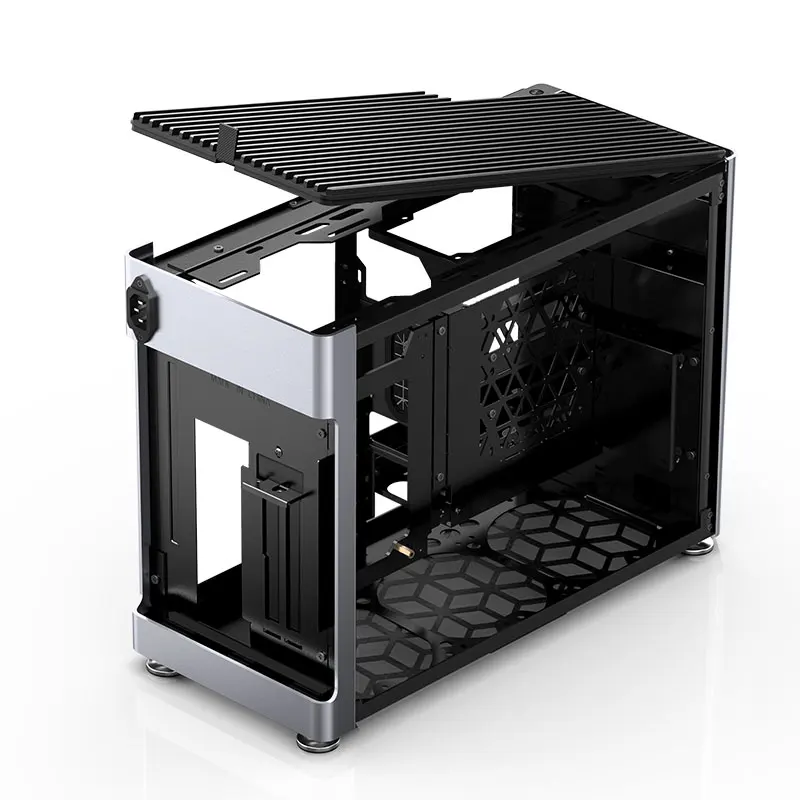 Jonsbo I100 Pro Silver mini computer case Side aluminum magnesium alloy Support 360 water cooling mini ITX computer case