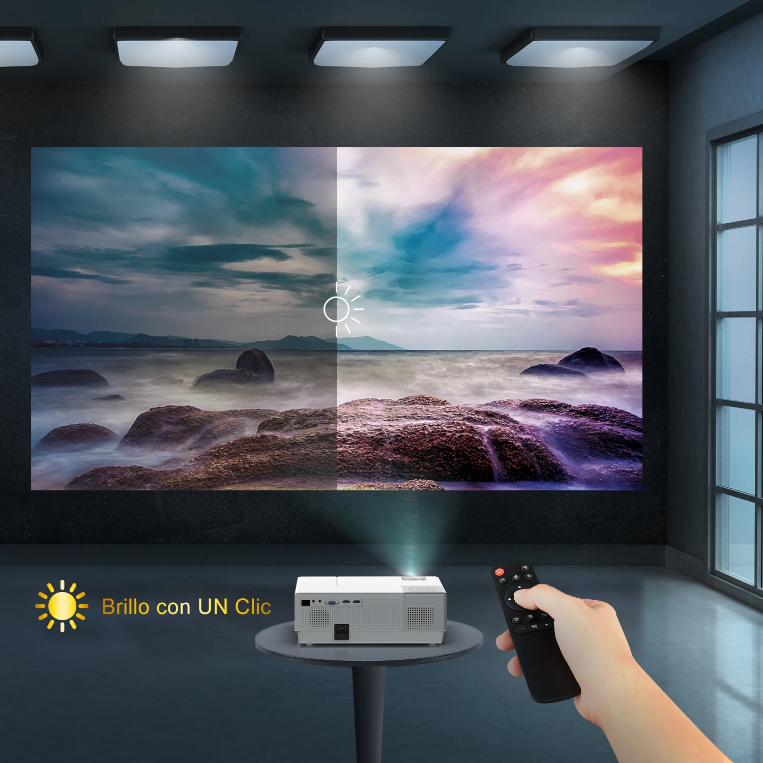  Мобильный проектор Yaber Y31 встроенный 1080P поддержка 4K 300 дюйма Hi-Fi стереозвук 4D коррекция трапецеидальных искажений ЖК светодиодный домашний