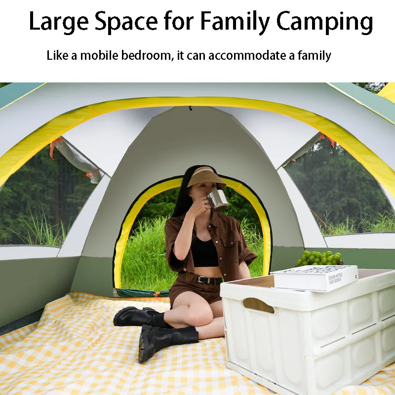 Wholesale High-quality Sunscreen and Rainproof Tent 3-4 People Fully Automatic Quick Open Camping Tent