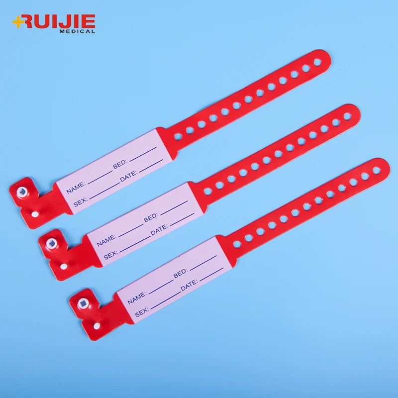 Cheap Custom Adults Kids Hospital Patient Id Disposable Plastic Medical Bracelets