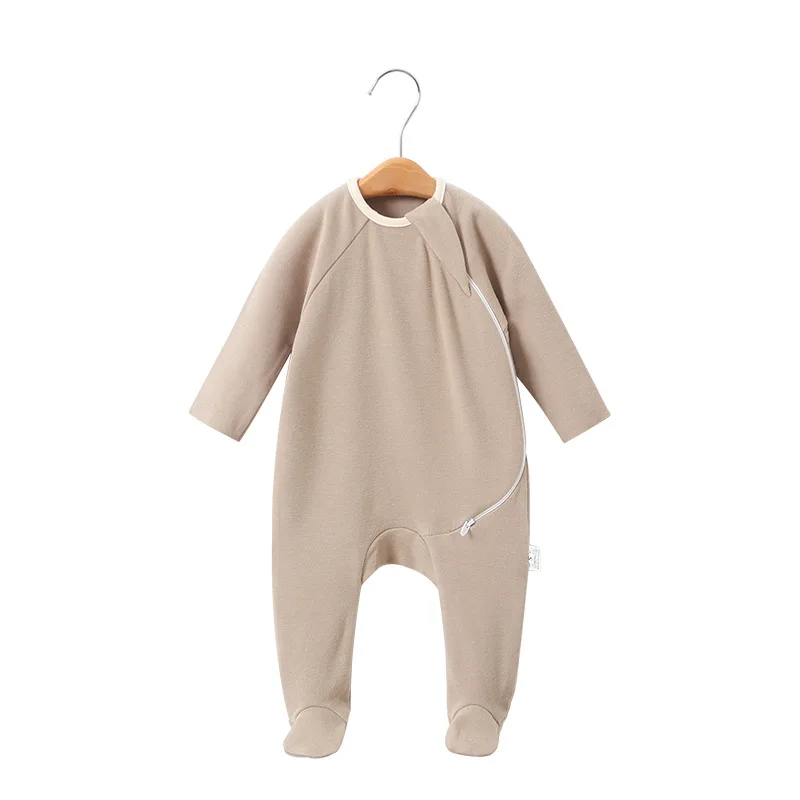 Newborn baby warm footie romper fleece thick baby winter jumpsuit baby rompers with mittens