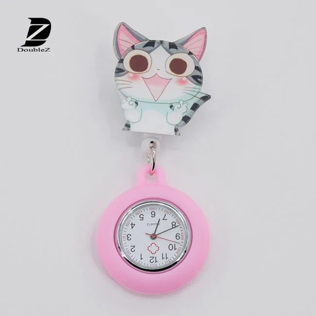 
Wholesale animal Silicone nurse Watch with badge reel 