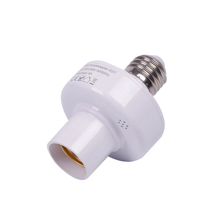 White Style Color Screw Wifi Smart Lamp Bulb Holder, Smart Holder For Bulb, Smart Dimmer SwitchTuya Smart Light Holder