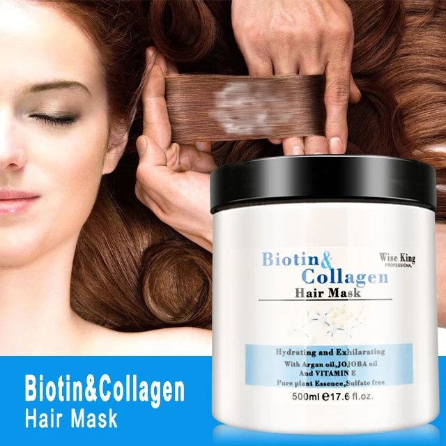 
Natural Biotin keratin steam hair mask with argan oil for anti hair loss protect hair growth 