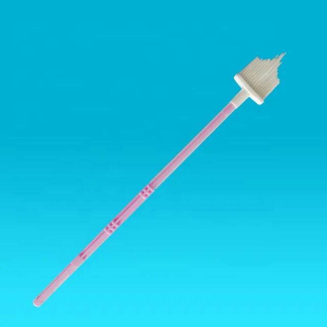 High quality disposable medical sterile vaginal brush cervical sample collection swab for women HPV testing