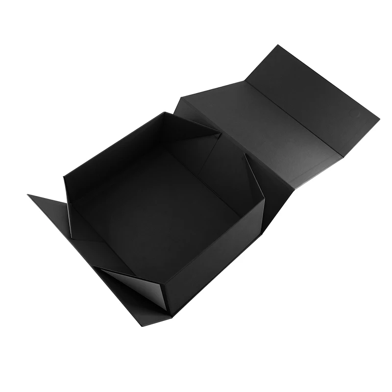 Eco Friendly Logo Designer Cardboard Packaging Magnetic Closure Custom Black Shoe Foldable Magnetic Paper Gift Box With Logo
