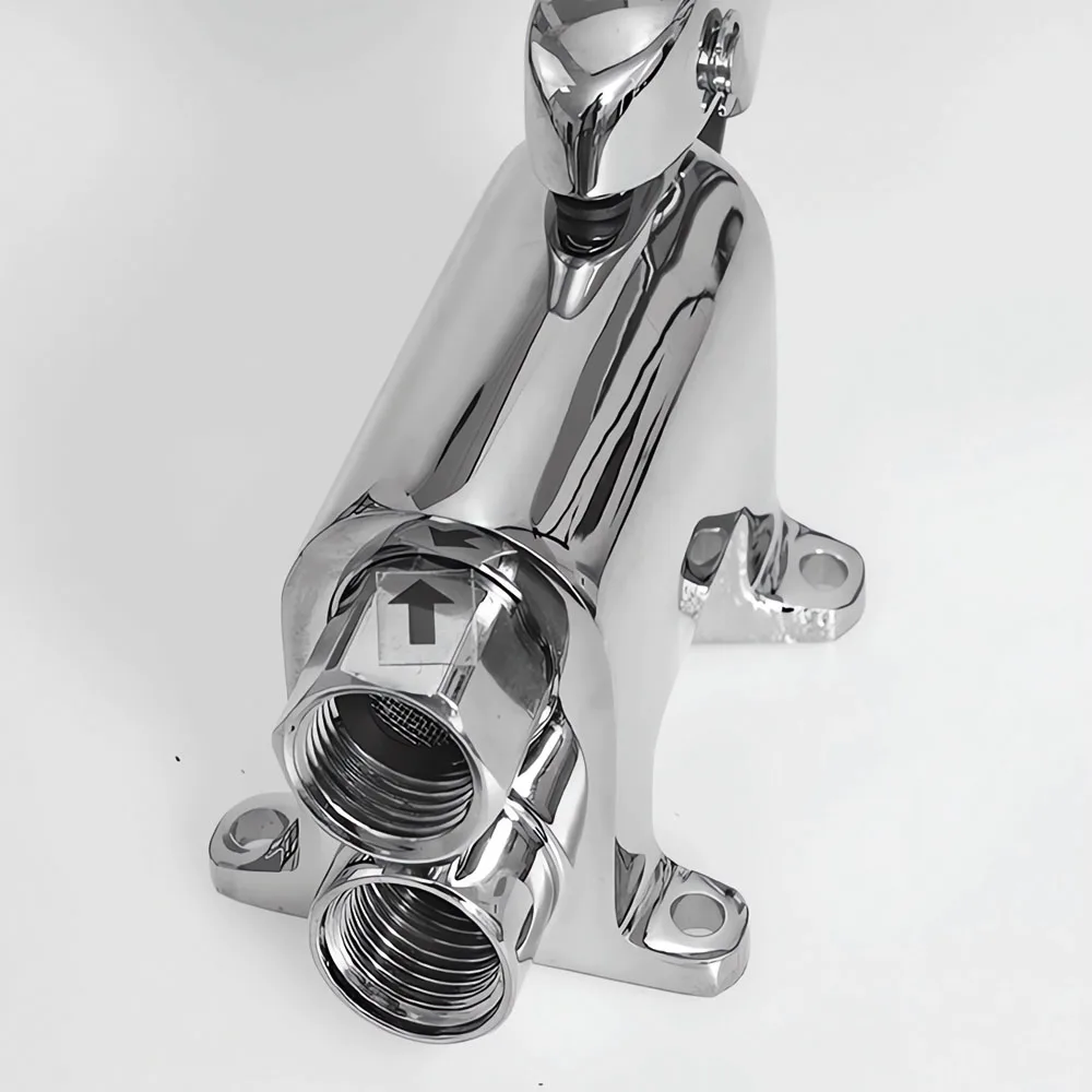 High Quality Water Slow Open Tap Brass Foot Pedal Valve Faucet Kitchen Single Hole One Channel Pedal Tap