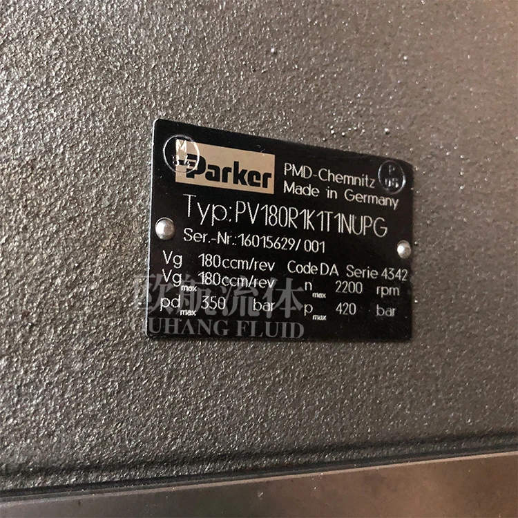 Parker pump PV180R1K1T1NUPG axial piston variable displacement hydraulic pump