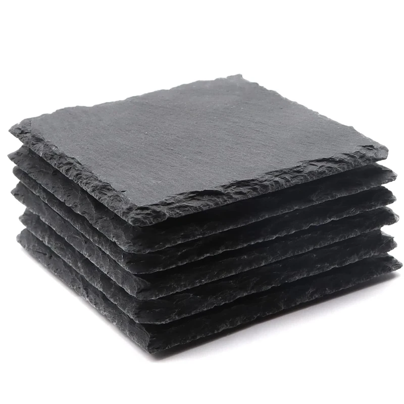 good price sublimation slate coaster bulk stone roller stone coaster for sale