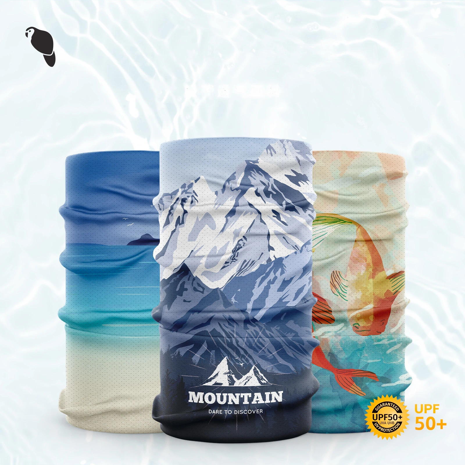 Wholesale Custom UV Protection Ice Silk Multifunctional Seamless Tube Bandanas Fishing Neck Gaiter Buffs