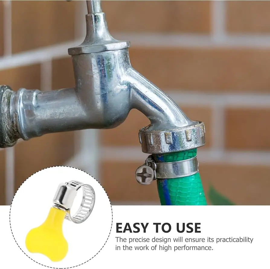 Factory Price Plastic Butterfly Handle Stainless Steel Hose Clamp With Turn Key