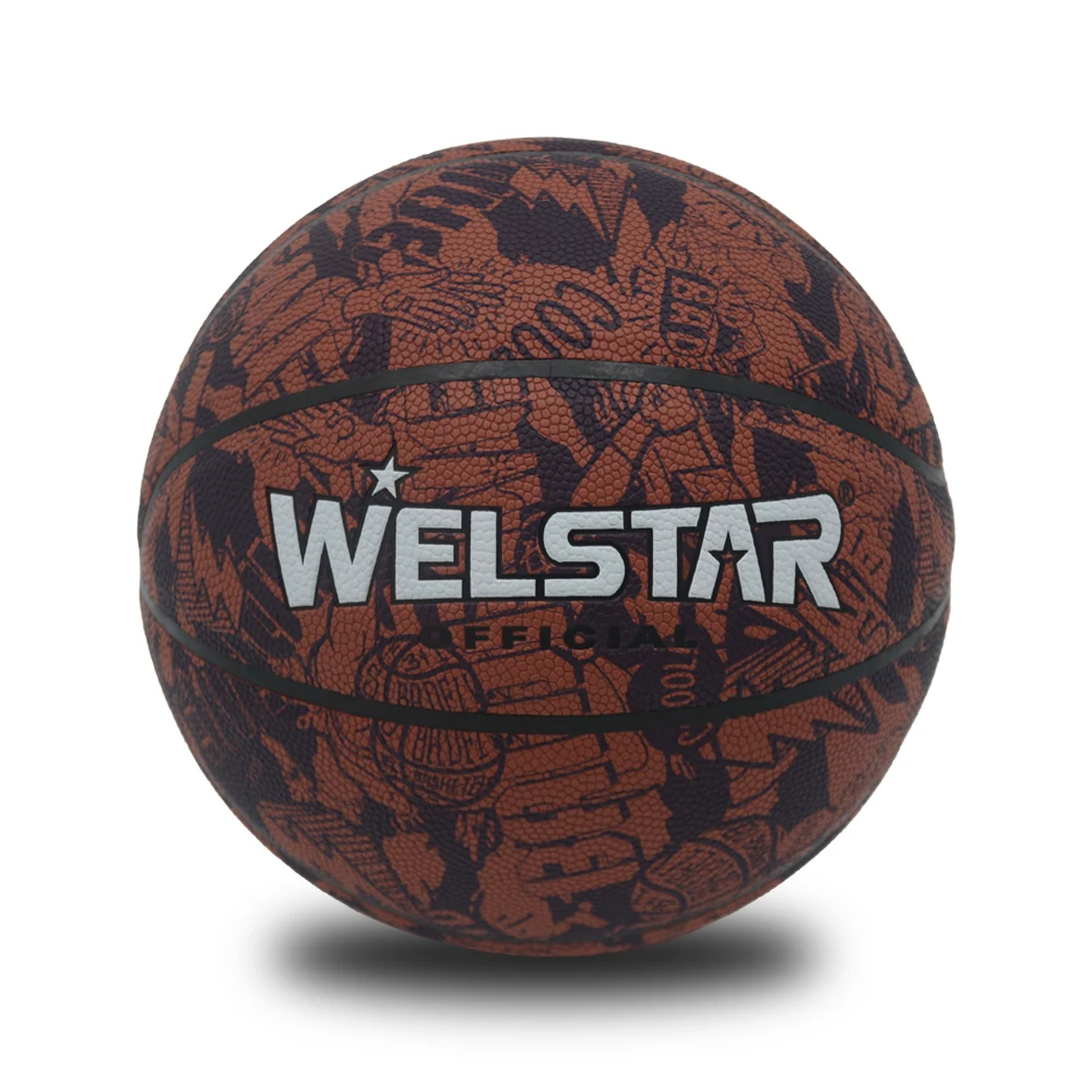 Best selling Custom basketball Soft Hygroscopic PU leather basketball Official Size 7 training Laminated basketball