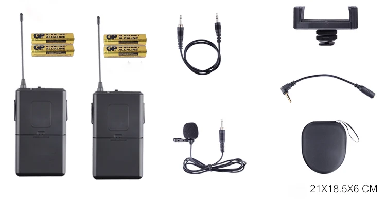 Горячий отворот микрофон беспроводной для DSLR камеры видеокамеры и смартфона