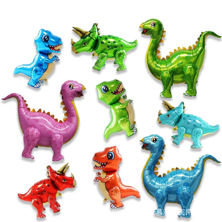 Custom party decoration helium aluminum foil balloon tyrannosaurus 3D/4D dinosaur balloons