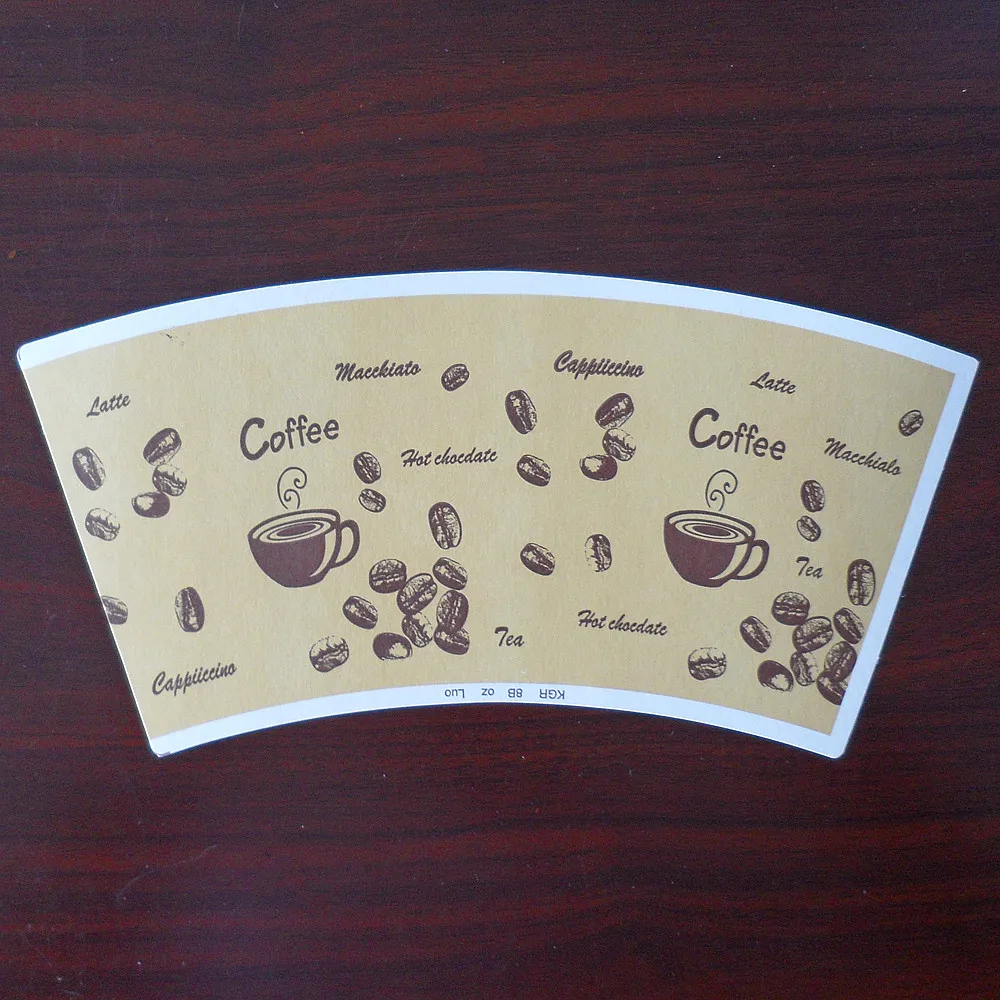 Food Grade Flexo Printing Paper Cup Fan Coated PE Raw Material For Coffee Paper Cup