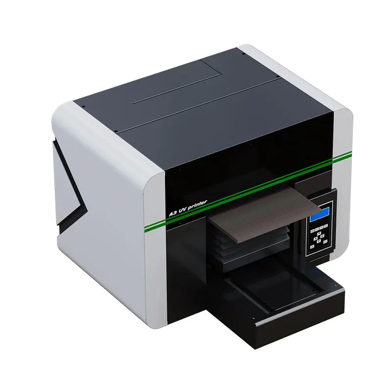 CCD visual positioning UV printer tablet small phone case tea gift box clothing fabric A3 inkjet printing