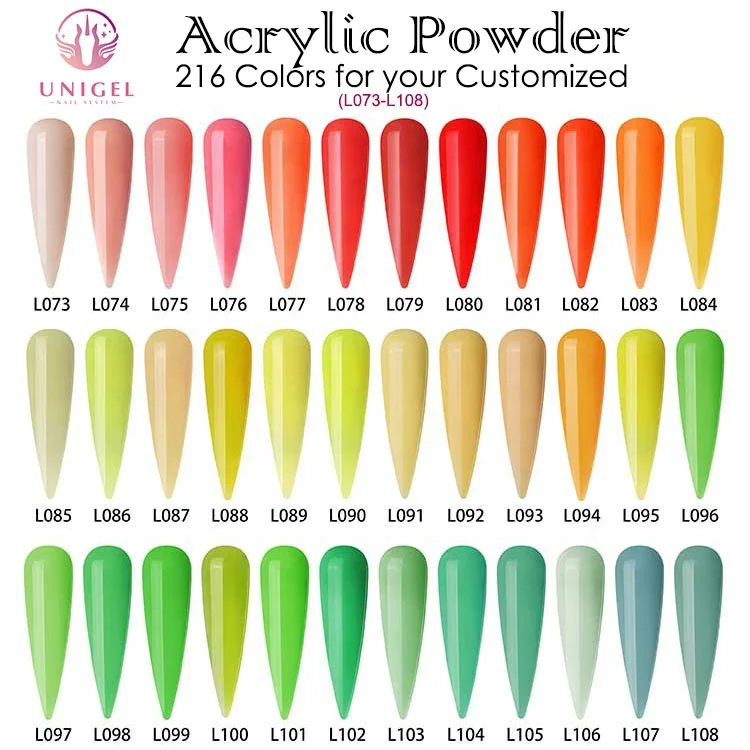 Unigel Custom Logo Acrylic Nail Powder Set OEM Acrylic Dipping Powder Nail Art Dip Powder