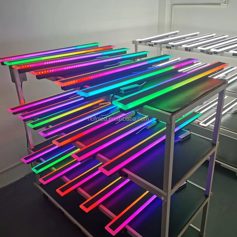 RGB Ip65 Outdoor Waterproof Long Linear Led Wall Light Smart Wall Sconce Lights For Home Bar Atmosphere Wall Lamps