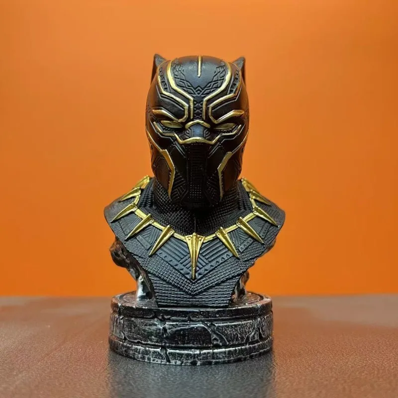 10cm Marvels Hero Black-Panther Bust Resin Statue Collection Model Art Sculpture Crafts Action igure