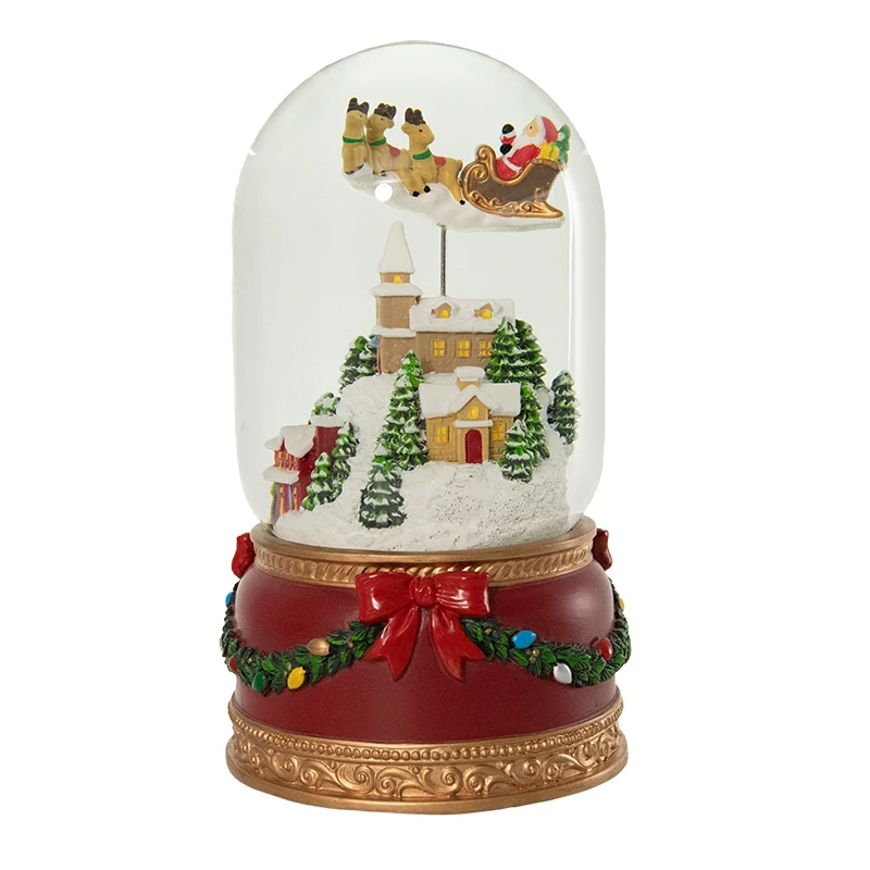 OEM custom resin dome cheap water globes glass music festival snow globes