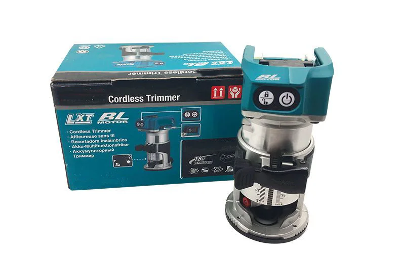 21V Cordless Electric Trimmer Woodworking Engraving Slotting Trimming Milling Machine Wood Router with Battery