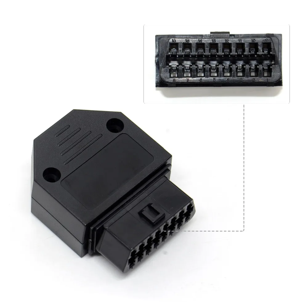 Universal OBD2 16Pin male Connector Adaptor Car Diagnostic Tool J1962F ELM327 OBD Male Connector