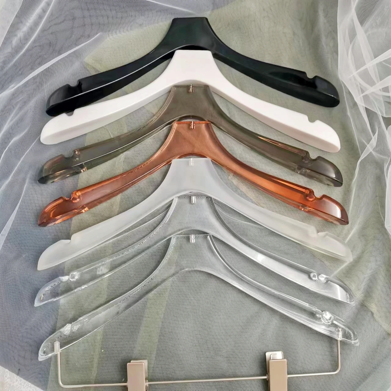 hot selling wholesale custom logo acrylic hanger transparent clear acrylic hanger plastic non slip acrylic hanger