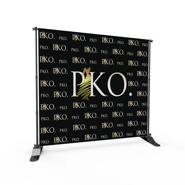 Portable Stand Online Zoom Meeting Backdrop Display Wall Step And Repeat Banner 8*10 Large Format Telescoping