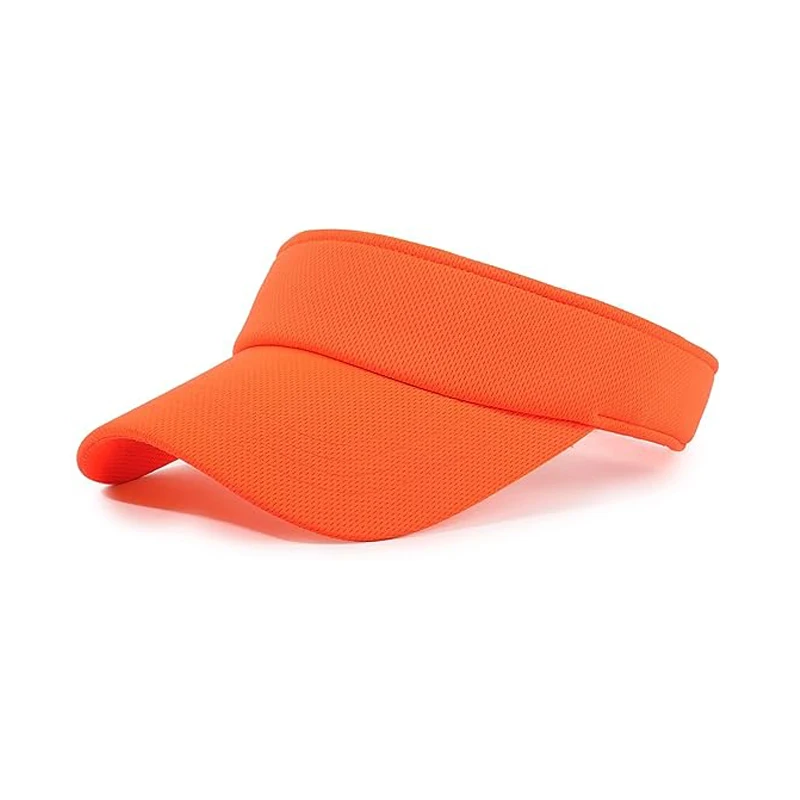 Wholesale summer breathable running mesh sun visor cap with custom logo