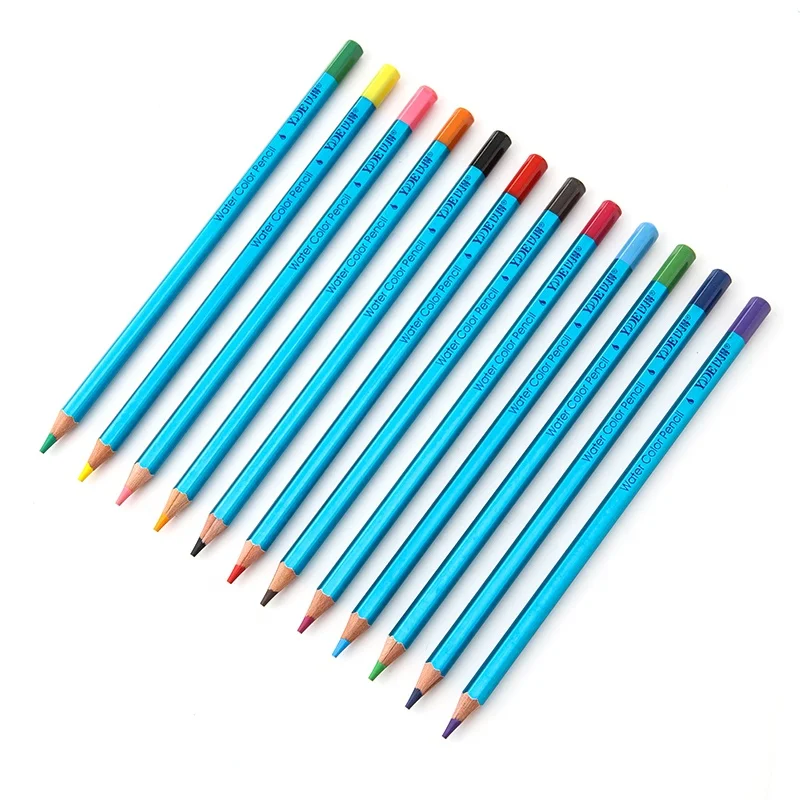 High Quality Water-Soluble Colored Pencil 3.3mm Soft and Deep Colouring Lead Drawing Pencil With Your Logo