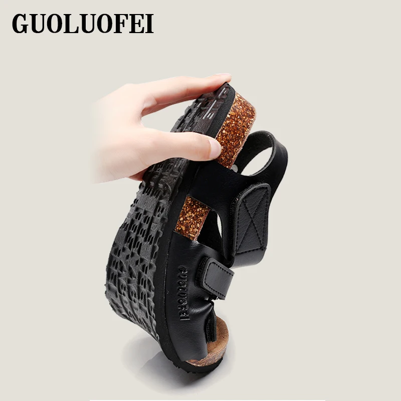 Latest Fancy Comfortable Custom Oem Men Summer Flat Cork Sandals