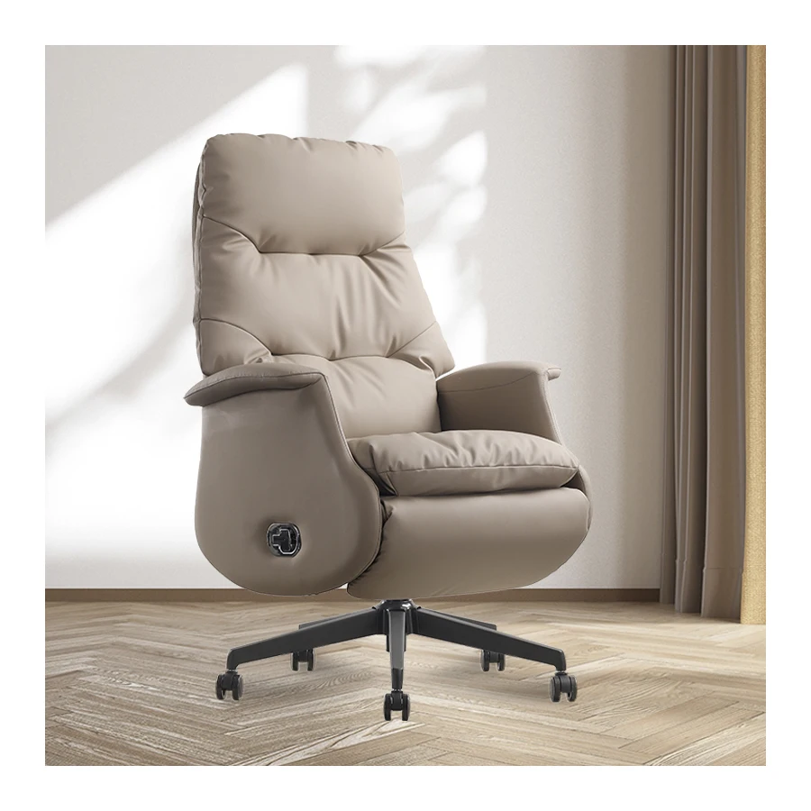Luxury modern reclining lunch break chair leather executive manager office chair