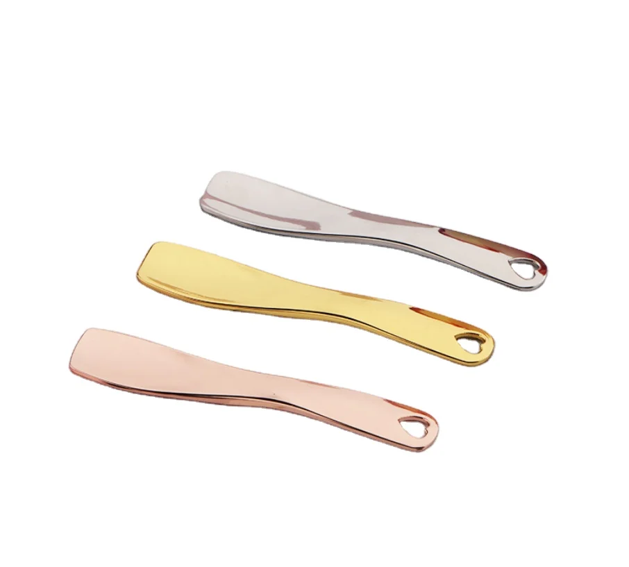 Zinc alloyEye Serum Spoon Quartz Cosmetic Spoon Eye Cream Makeup Scoop Spatula Stick Facial Mask for Eye Relief Massage Spoon