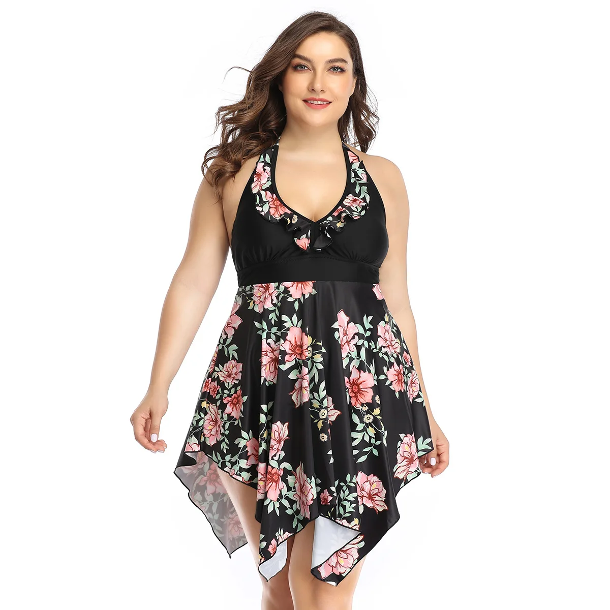 WG464 Hot Selling Wholesale  Plus Size Swimwear Beachwear Bathing Suit women One Piece Swimsuit