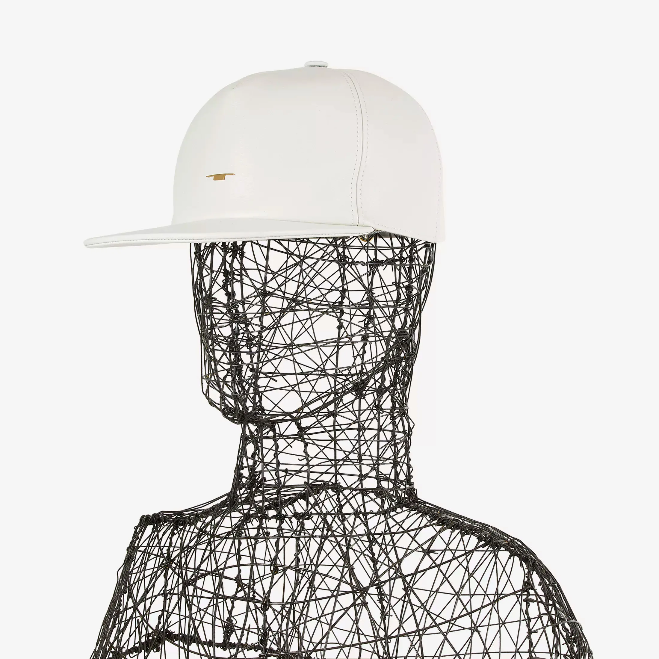 High-End Leather Baseball Cap With Carlo Forti Central Emblem - Classic Style Meets Modern Elegance