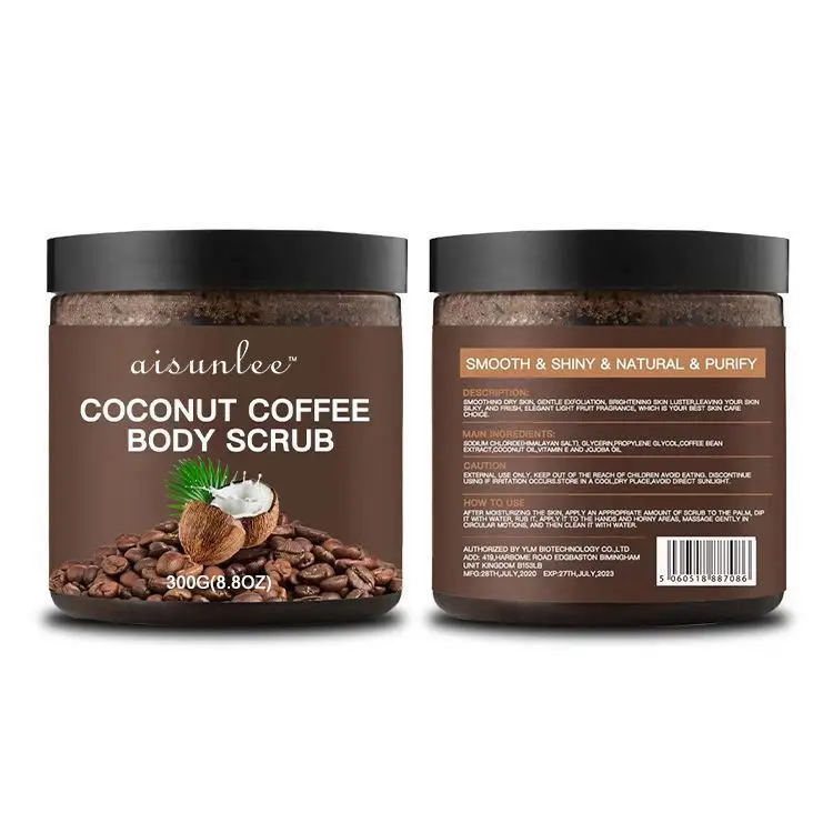 Whitening coffee Body Scrub natural organic brightening scented Deep Cleansing